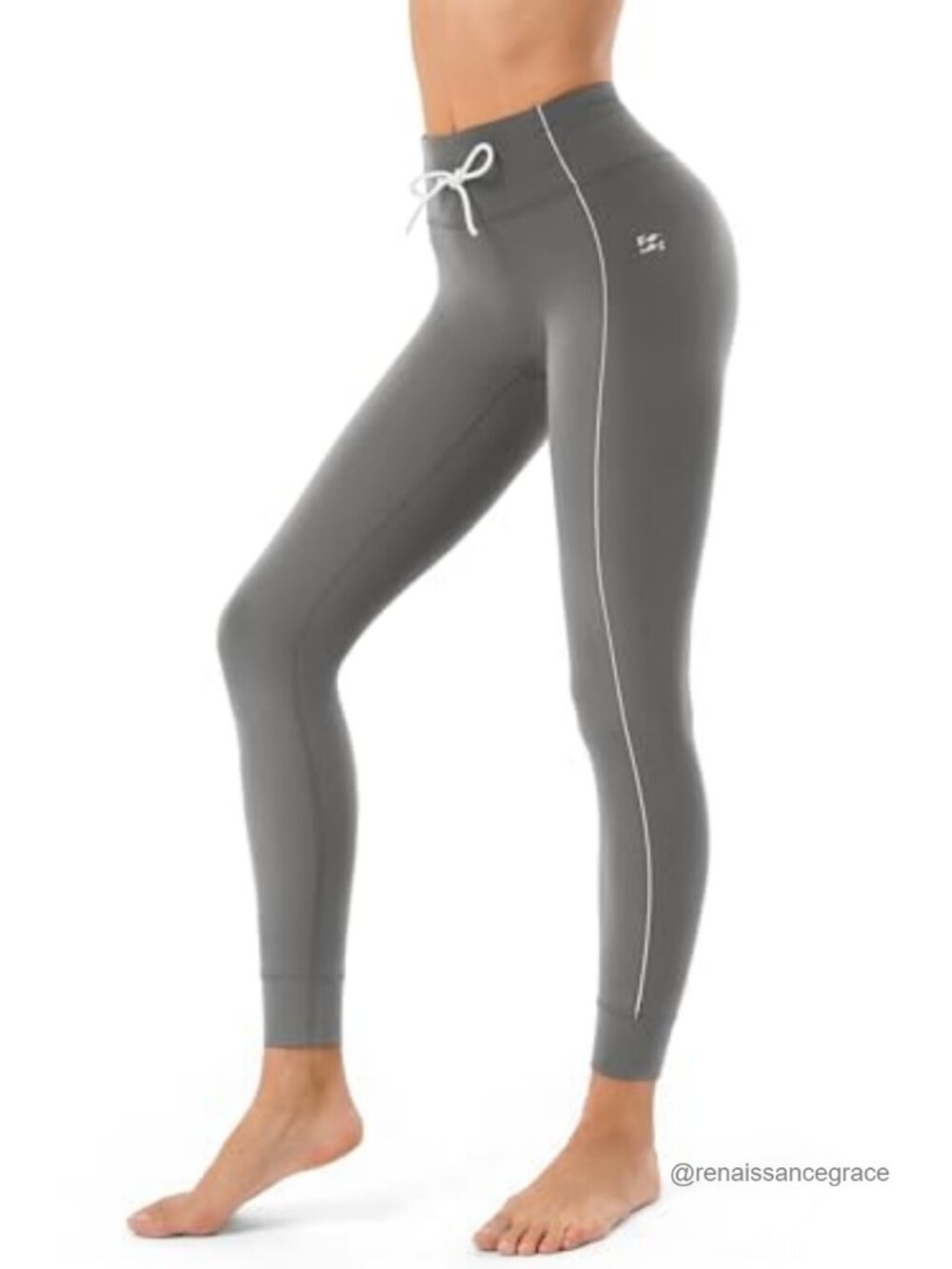 Seamless Drawstring Leggings High Waist Workout Yoga Pants Gym Track Pants
